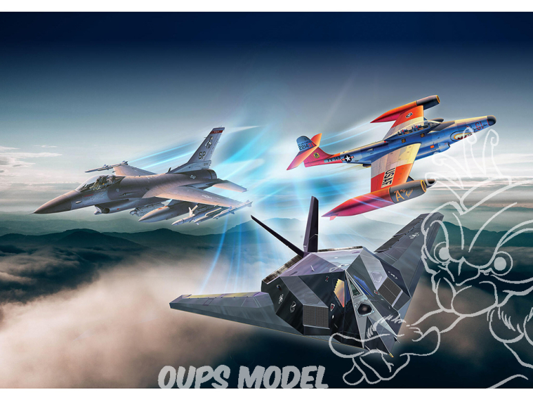 Revell maquette avion 05670 Coffret cadeau 75e anniversaire de l'US Air Force coffret avec peinture et colle 1/72