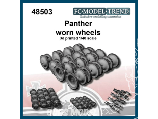 FC MODEL TREND accessoire résine 48503 Roues usées Panther 1/48