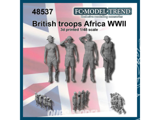 FC MODEL TREND figurine résine 48537 Troupe Allemande en Afrique WWII 1/48