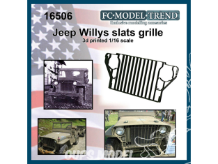 FC MODEL TREND accessoire résine 16506 Calandre Jeep Willys grille a barres 1/16