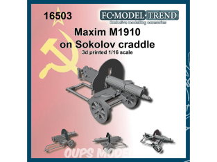 FC MODEL TREND accessoire résine 16503 Canon Maxim M1910 sur chariot Sokolov 1/16