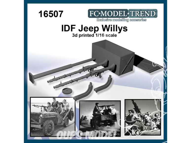 FC MODEL TREND accessoire résine 16507 Acccessoires Jeep Willys IDF 1/16