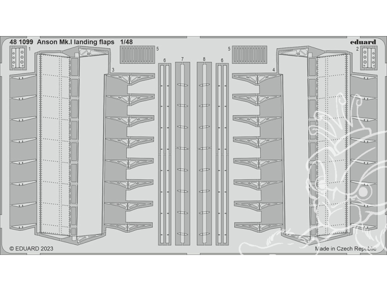 EDUARD photodecoupe avion 481099 Volets d'atterrissage Anson Mk.I Airfix 1/48