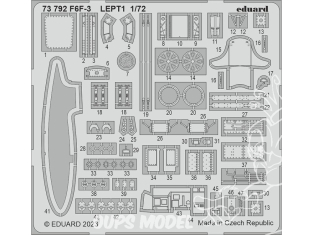 Eduard photodecoupe avion 73792 Amélioration F6F-3 Eduard 1/72