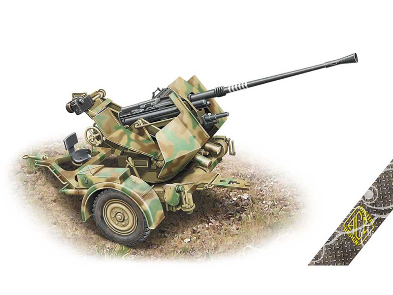 Ace Maquettes Militaire 72570 Canon anti-aérien 3,7cm Flak 36/37 1/72