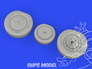 Eduard kit d'amelioration brassin Print 672304 Roues w/rims P-39Q Arma Hobby 1/72