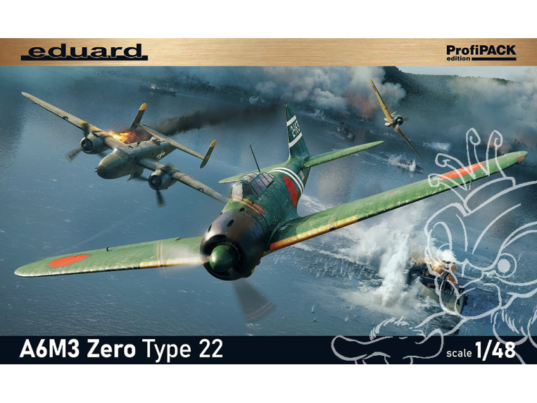 EDUARD maquette avion 82214 A6M3 Zero Type 22 ProfiPack Edition 1/48