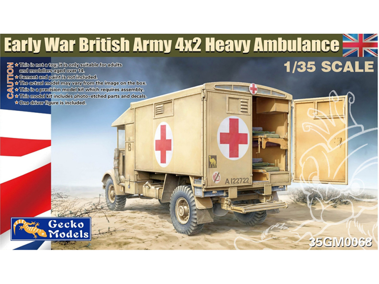 Gecko Models maquettes militaire 35GM0068 Ambulance lourde Austin K2Y du début de la guerre 1/35