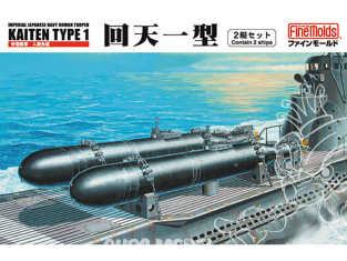 Fine Molds Sous-marin FS1 IJN Human Torpedo Kaiten Type 1 (2piéces) 1/72