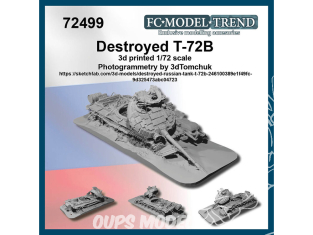 FC MODEL TREND maquette résine 72499 Epave T-72B 1/72