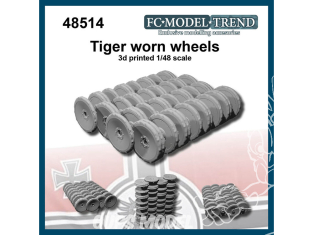 FC MODEL TREND accessoire résine 48514 Roues usées Tigre 1/48