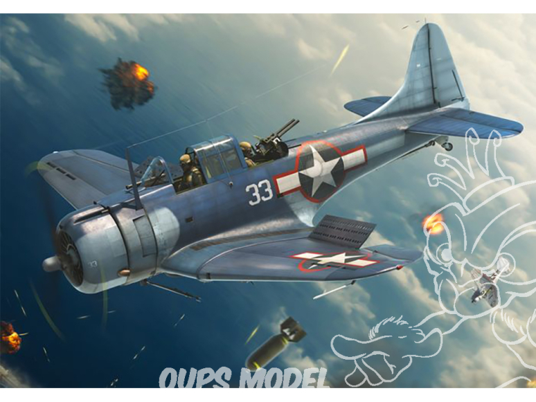 Brengun maquette avion BRP144019 SBD-5 Dauntless Pacific theatre 1/144