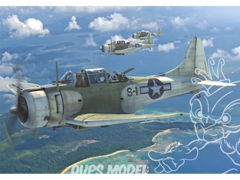 Brengun maquette avion BRP144018 SBD-5 Dauntless Pacific theatre 1/144