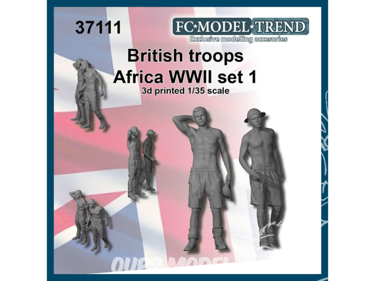 FC MODEL TREND figurine résine 37111 Soldats Britanniques en Afrique WWII Set 1 1/35