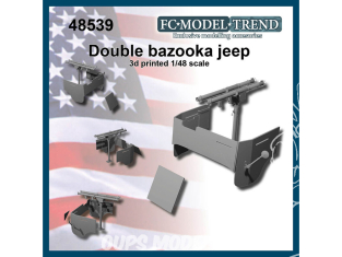 FC MODEL TREND accessoire résine 48539 Double Bazooka Jeep 1/48