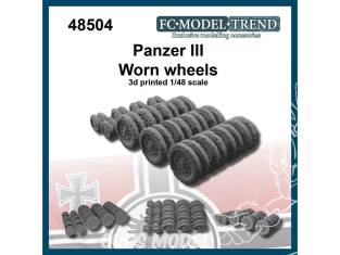 FC MODEL TREND accessoire résine 48504 Roues usées Panzer III 1/48