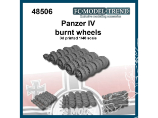 FC MODEL TREND accessoire résine 48506 Roues brulées Panzer IV 1/48