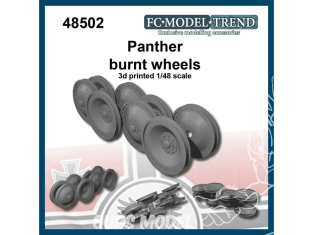 FC MODEL TREND accessoire résine 48502 Roues brulées Panther 1/48