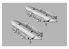 Brengun kit d&#039;amelioration avion BRL48168 BRU-57 Support d&#039;éjecteur vertical incliné (2 pièces) 1/48