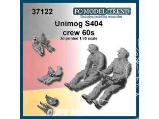 FC MODEL TREND figurine résine 37122 Equipage Unimog S404 Années '60 1/35