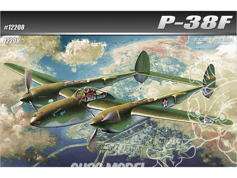 ACADEMY maquettes avion 12208 P-38F Lightning 1/48