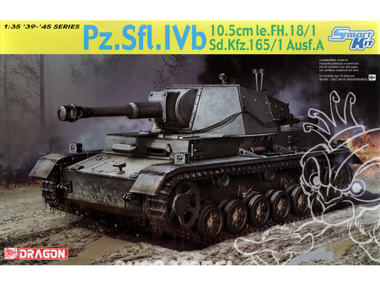 Dragon maquette militaire 6982 Pz.Sfl.IVb 10.5cm le.FH.18/1 Sd.Kfz.165/1 Ausf.A 1/35