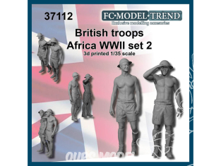 FC MODEL TREND figurine résine 37112 Soldats Britanniques en Afrique WWII Set 2 1/35