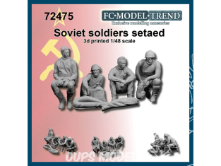 FC MODEL TREND figurines résine 72475 Soldats Soviétiques assis 1/72