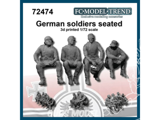 FC MODEL TREND figurines résine 72474 Soldats Allemands assis 1/72