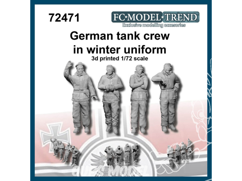 FC MODEL TREND figurines résine 72471 Equipage de char Allemand WWII 1/72