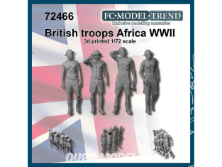 FC MODEL TREND figurines résine 72466 Troupe Britanniques en Afrique WWII 1/72