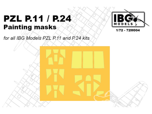 IBG maquette avion 72M004 MASQUES DE PEINTURE PZL. P.11 /P.24 pour kit IBG 1/72