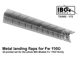 IBG maquette avion 72U002 Volets métalliques pour FW 190D pour kit IBG 1/72