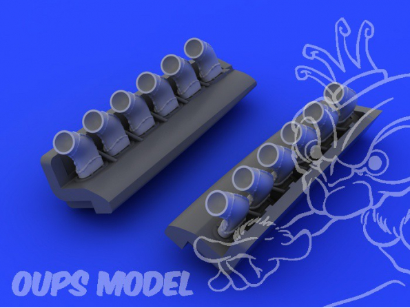 Eduard kit d&39amelioration avion brassin 648121 Pipes d echappement arrondies pour Spitfire 1/48