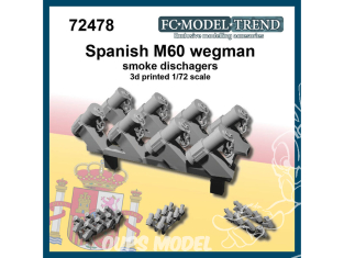 FC MODEL TREND accessoire résine 72478 Déchargeur de grenades fumigènes Wegman M60 Espagnol 1/72
