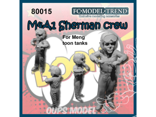 FC MODEL TREND figurine résine 80015 Equipage M4A1 Sherman Toon Meng