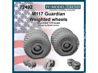 FC MODEL TREND accessoire résine 72492 Roues lestées M1117 Guardian 1/72