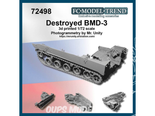 FC MODEL TREND maquette résine 72498 Epave BMD-3 1/72