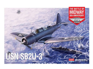 Academy maquette avion 12350 USN SB2U-3 Battle of Midway 1/48