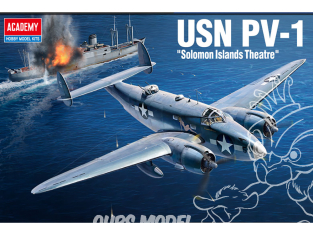 Academy maquette avion 12347 USN PV-1 Solomon Islands Theatre 1/48