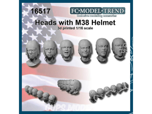 FC MODEL TREND accessoire résine 16517 Têtes avec casque M38 1/16