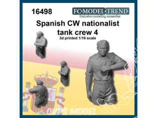 FC MODEL TREND figurine résine 16498 Equipage de char Nationaliste Guerre Civile Espagnole 4 1/16