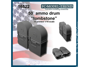 FC MODEL TREND accessoire résine 16522 50' Ammo drum "Tombstone" 1/16