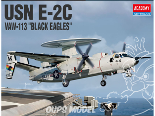Academy maquettes avion 12623 USN E-2C VAW-113 BLACK EAGLES 1/144