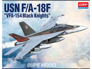 Academy maquette avion 12577 USN F/A-18F VFA-154 Black Knights 1/72