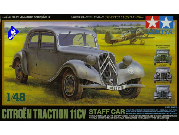 tamiya maquette militaire 32517 citroen traction 11cv 1/48