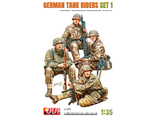 Mini Art maquette militaire 35376 SOLDATS ALLEMAND ASSIS SUR CHAR WWII SET1 1/35