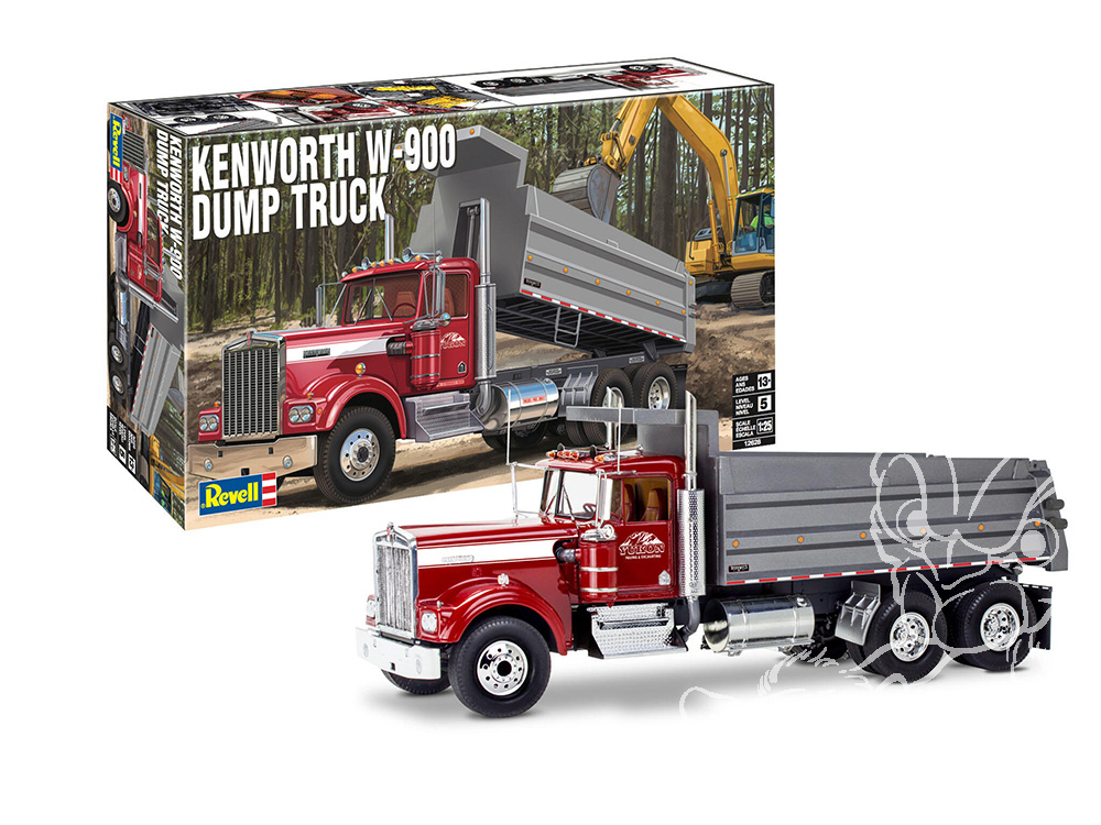 Revell 07659 Maquette De Camion Americain Kenworth W-900, Échelle 1/25,  Blanc : : Jeux et Jouets