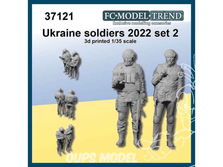 FC MODEL TREND figurine résine 37121 Soldats Ukrainiens 2022 Set 2 1/35