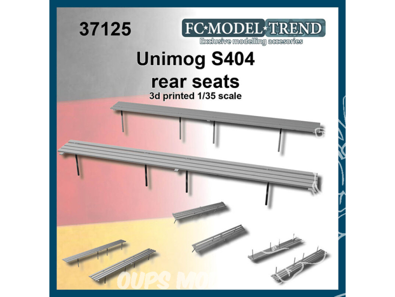 FC MODEL TREND accessoire résine 37125 Sièges arrière Unimog S404 1/35